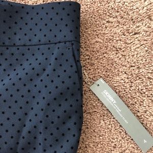 NWT LOFT Navy Polka Dot Marisa Pant